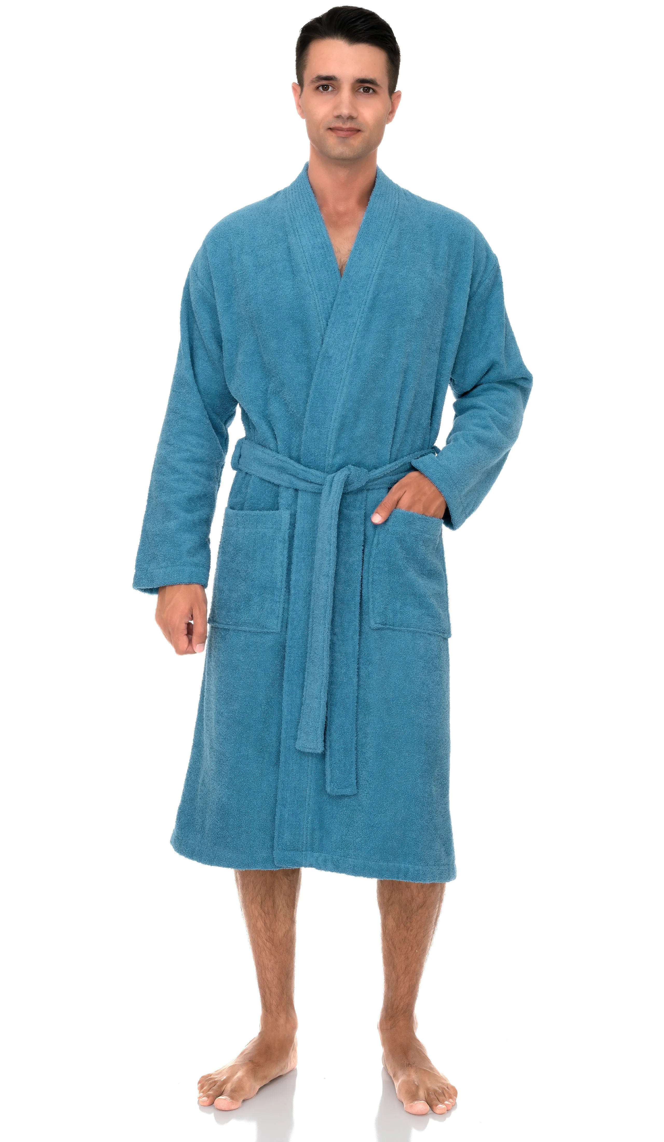 TowelSelections Mens Robe, Cotton Terry Cloth Bathrobe, Soft Bath Robe for Men