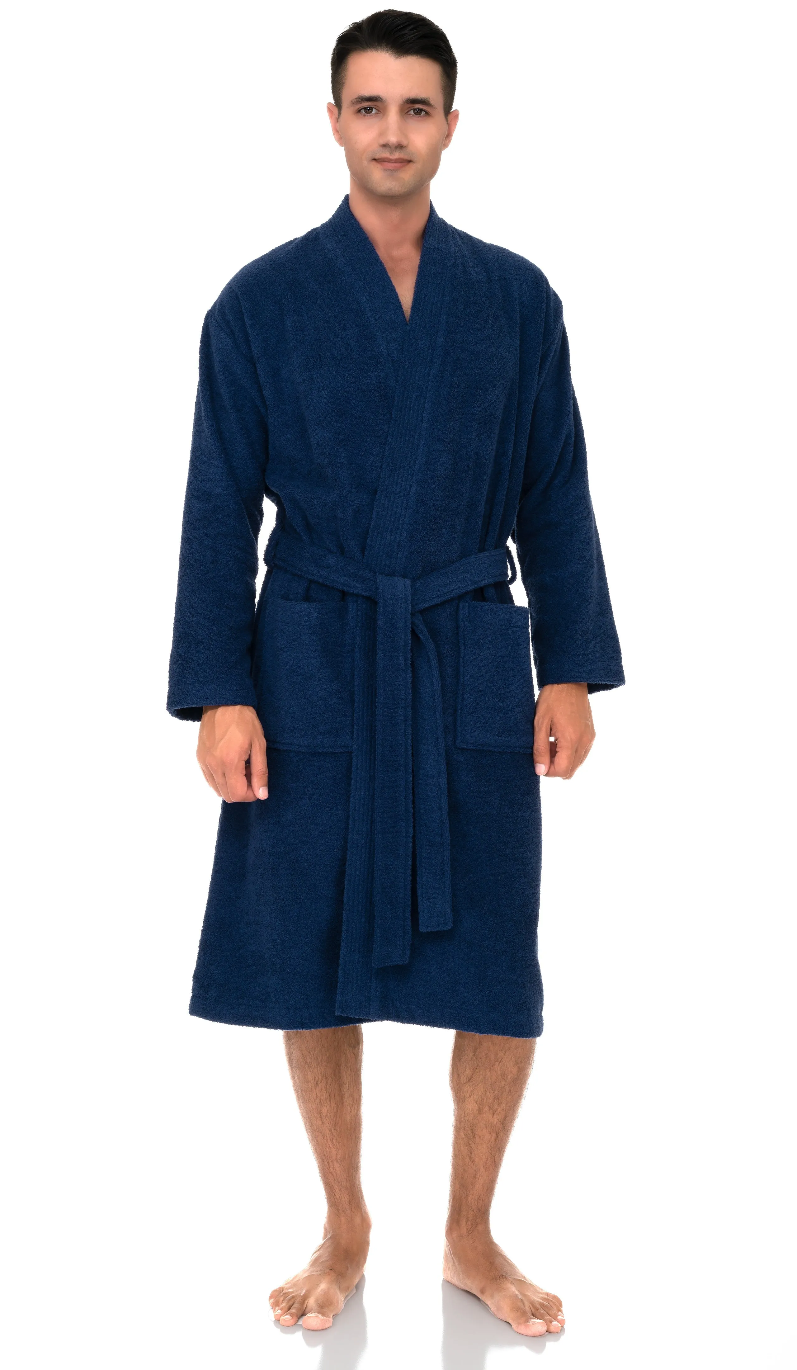 TowelSelections Mens Robe, Cotton Terry Cloth Bathrobe, Soft Bath Robe for Men
