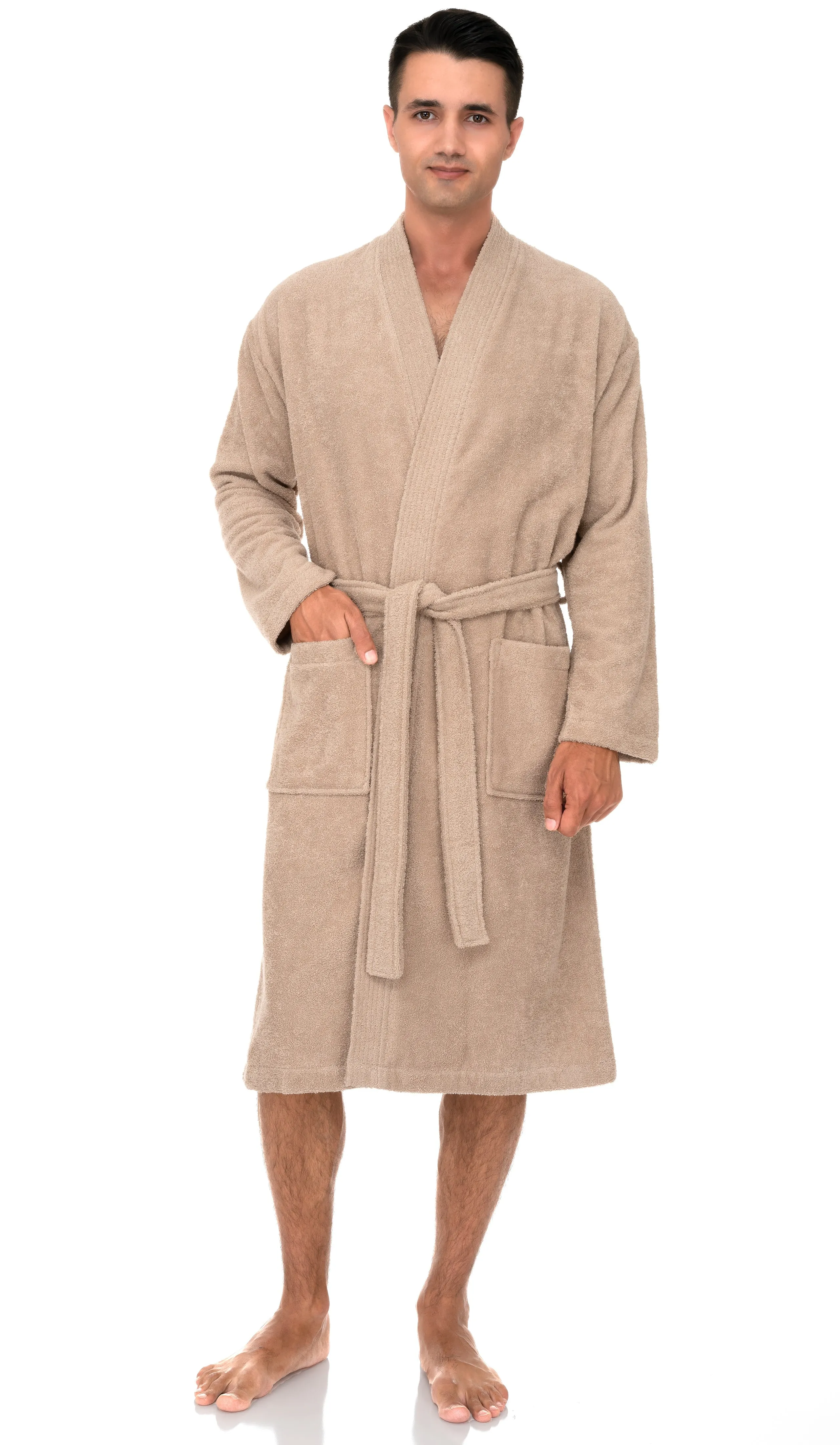 TowelSelections Mens Robe, Cotton Terry Cloth Bathrobe, Soft Bath Robe for Men