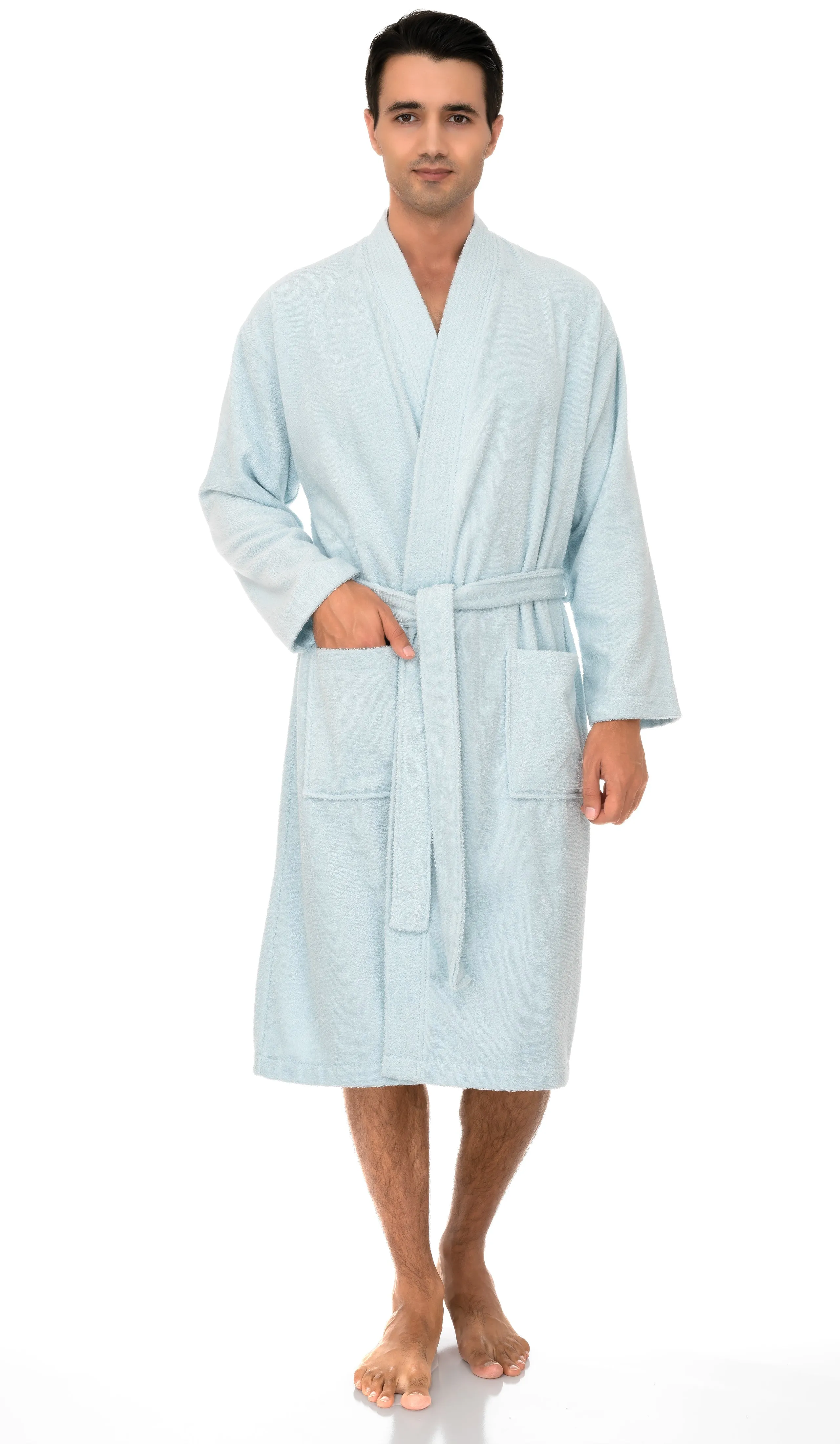 TowelSelections Mens Robe, Cotton Terry Cloth Bathrobe, Soft Bath Robe for Men