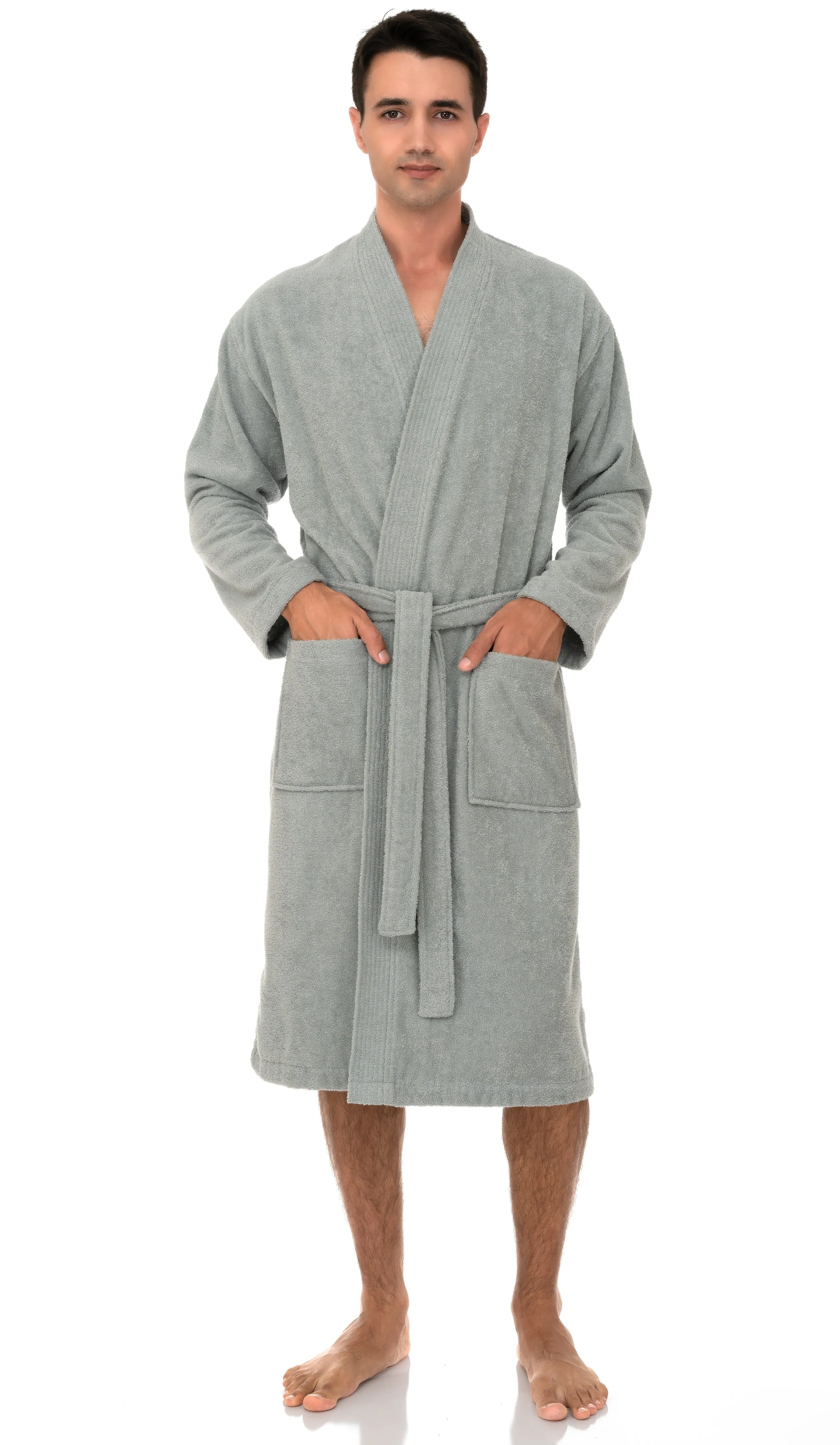 TowelSelections Mens Robe, Cotton Terry Cloth Bathrobe, Soft Bath Robe for Men