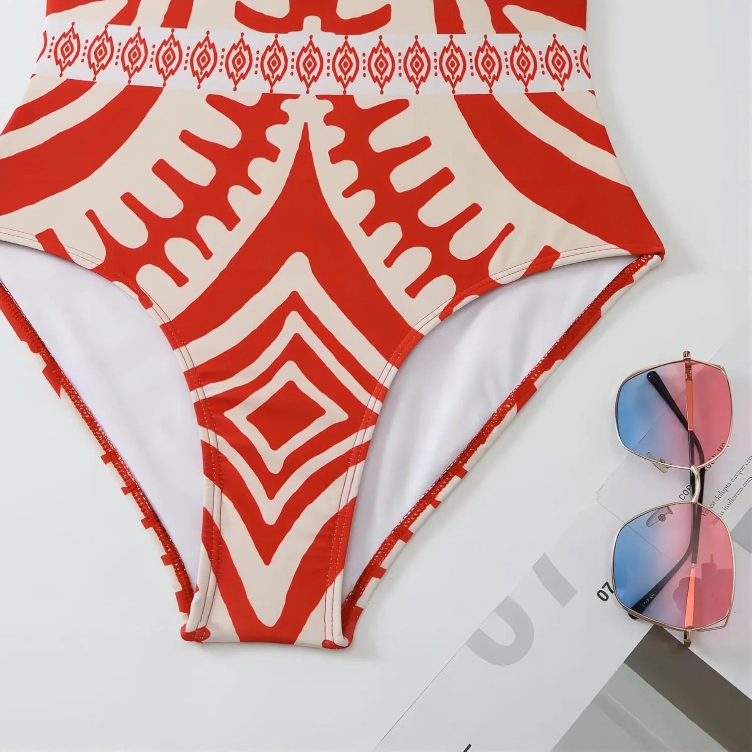 Women One Piece Swimsuit with Cover up Set High Waisted Beach Wrap Skirt Two Piece Bathing Suit